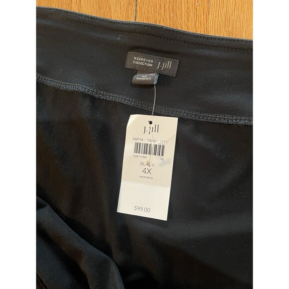 J. Jill Wearever Collection Pull On Jersey Knit Skirt Plus Size 4X Black NEW TAG - Picture 8 of 10